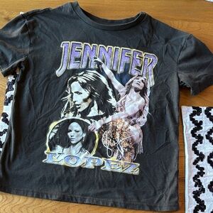 JLO Jennifer Lopez graphic tee shirt Kids size 10 12